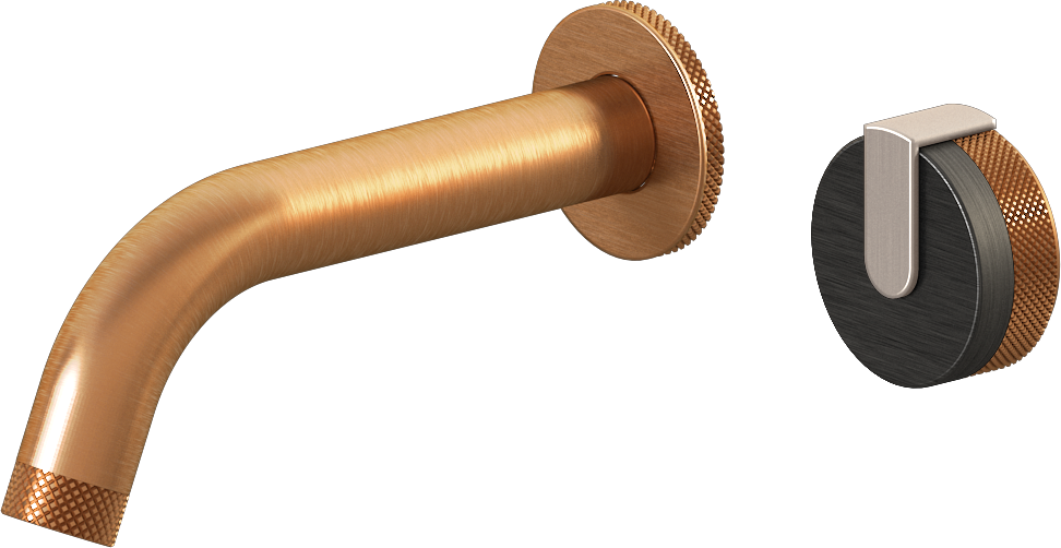 E-11535-R1BOX-L1SN-BRG Настенный прогрессивный смеситель скрытого монтажа для раковины GRAFF MOD+