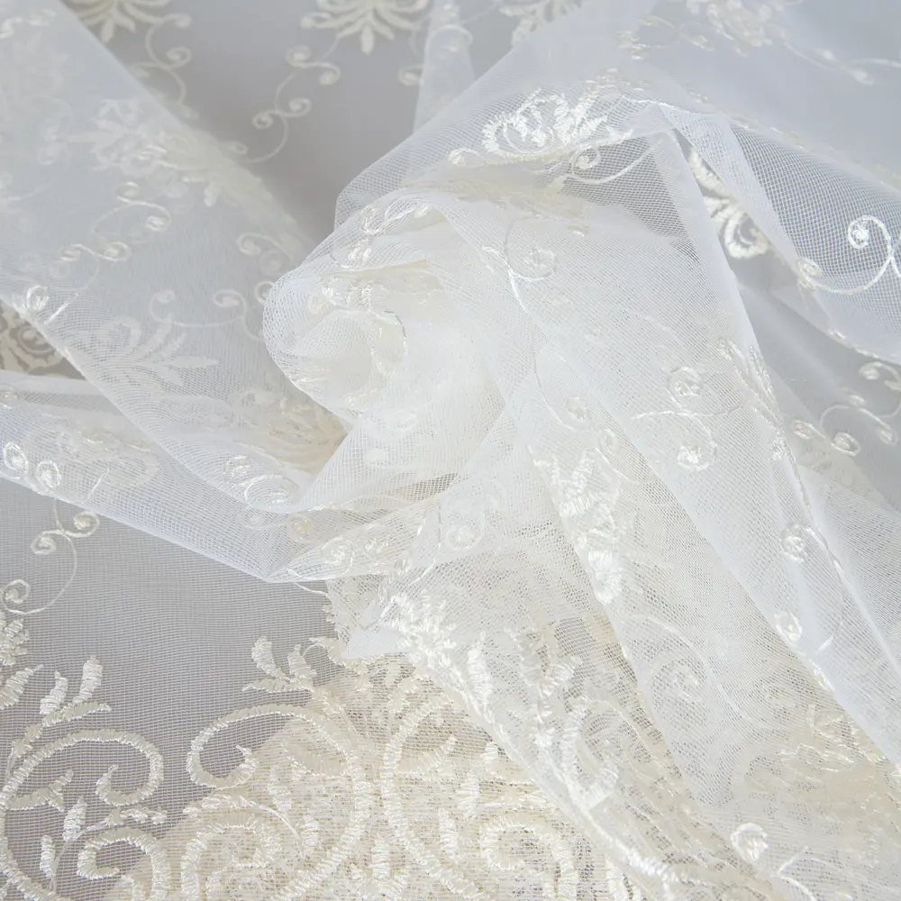 Тюль 1 п/м 280 см органза ажур цвет шампань ТОРГОВЫЙ ДОМ ТЕКСТИЛЬ STLM-2202286