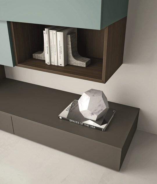 Dall'Agnese Модульная лакированная стенка для хранения с подставкой под телевизор Slim sun-id-1367492 - Вид №3