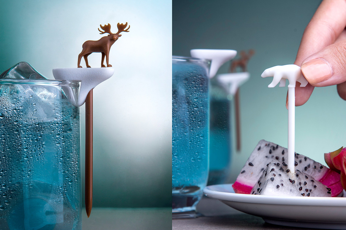 QL10169-MX Набор шпажек-маркеров для бокалов cool animal Qualy  - Вид №2