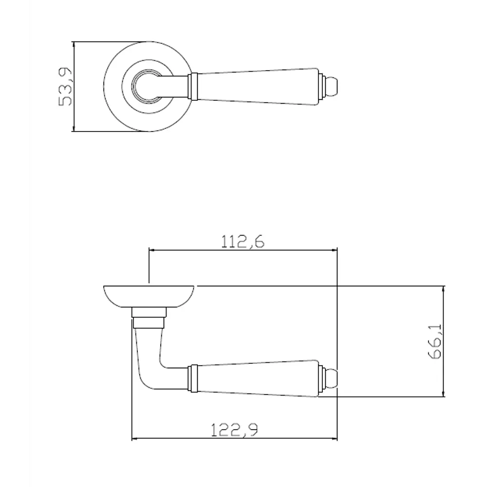 Дверные ручки Edson PS6R1 на розетке для межкомнатных дверей 85167458 STLM-1491783 - Вид №3