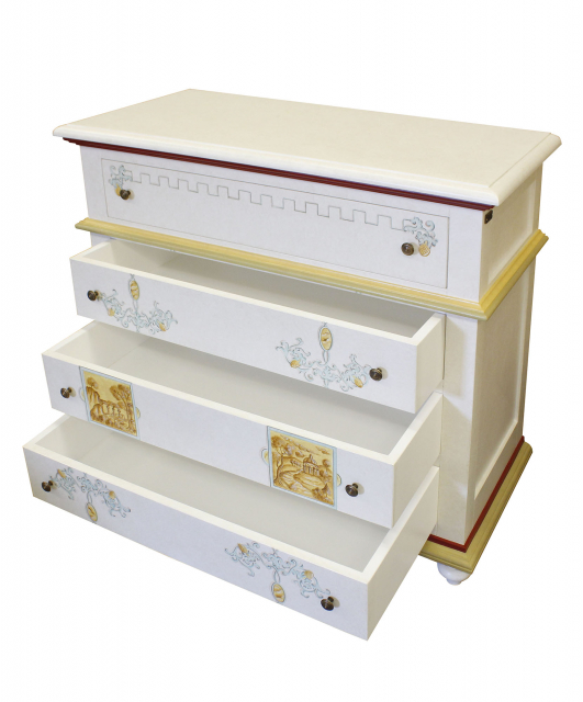 2820 Tifernoit Комод с 4 ящиками, гладкий Zona Notte  - Вид №3