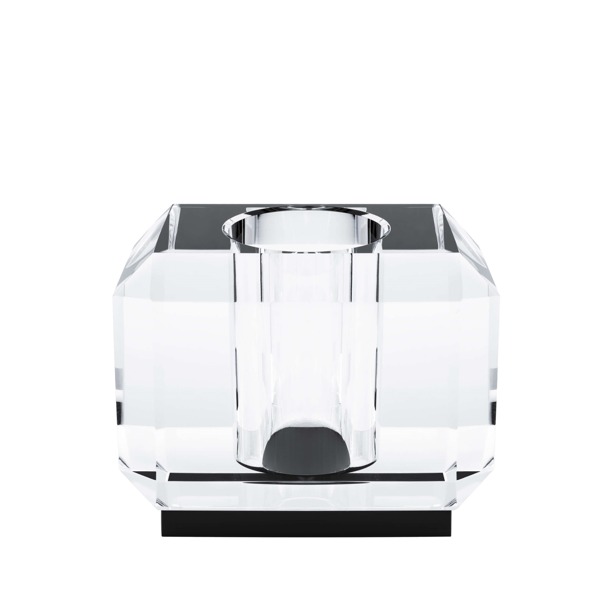 201061-CB ABHIKA ВАЗА BLOCKY SM CLEAR/BLACK 