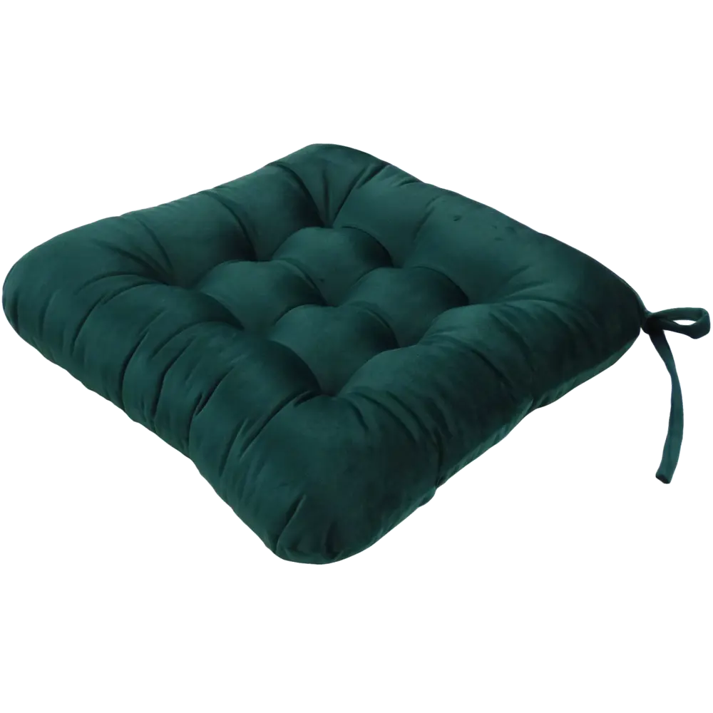 Подушка для стула Бархат 40x36x6 см цвет изумруд LINEN WAY STLM-2017052 - Вид №1