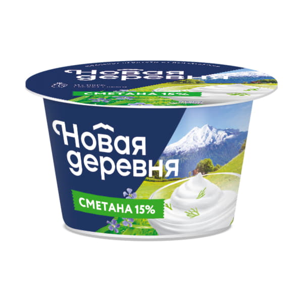 Сметана 15% Новая Деревня 200 г БЗМЖ Santreyd 20858