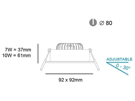 Алюминиевый регулируемый светодиодный прожектор Terzo Light AXO S 7-10W ARCH-00086618 - Вид №2