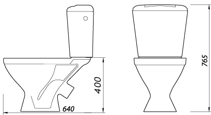 1015311 Компакт унитаз с бачком Белый Лобненский Стройфарфор  Россия  - Вид №1