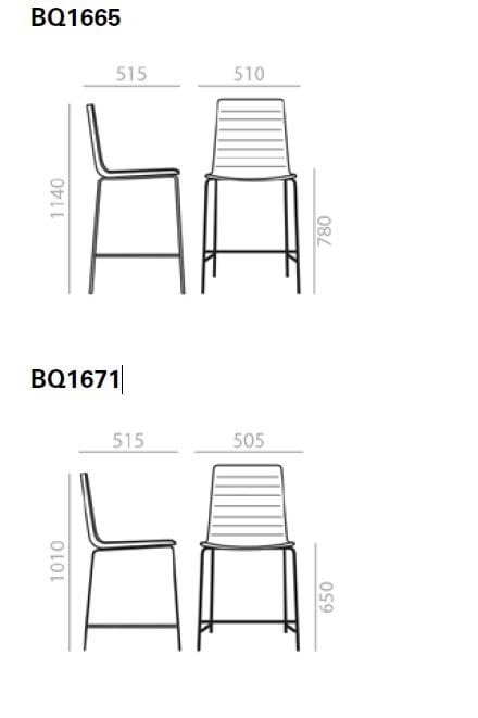 Высокий стул с подставкой для ног со спинкой Andreu World Flex High Back ARCH-00027910 - Вид №7