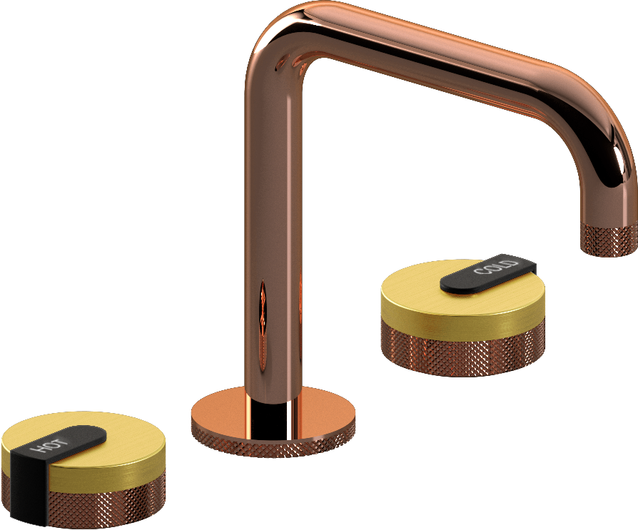 E-11511-R1BAU-L1MBK-RG Смеситель для умывальника на 3 отвертия GRAFF MOD+