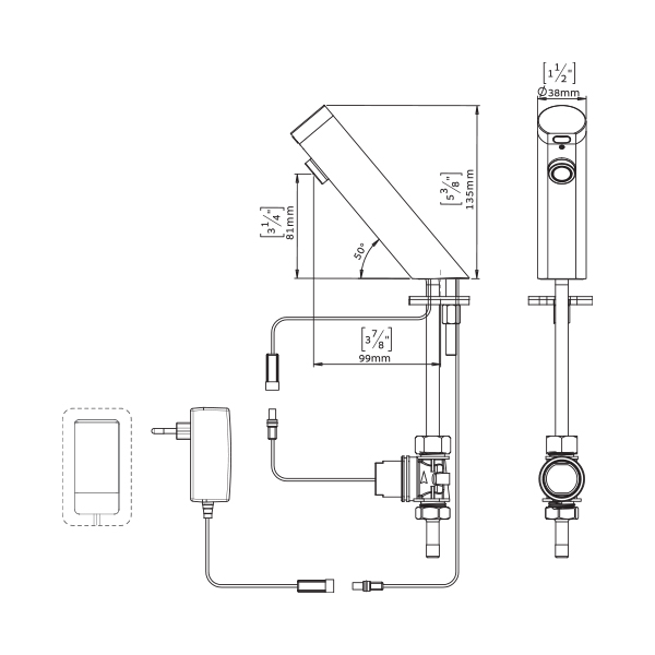 225610/710 Touch free ab 1953 бесконтактный смеситель для палубы stern  - Вид №2