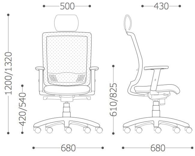 VAGHI Офисное кресло на колесиках Bursa rete evo sun-id-1499499 - Вид №6