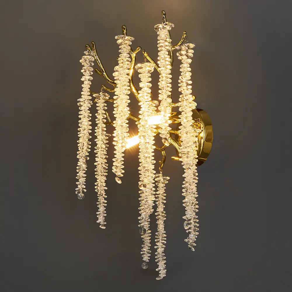 Santreyd Бра Лайма — золотистый настенный светильник с двумя плафонами 88673948 STLM-0934855