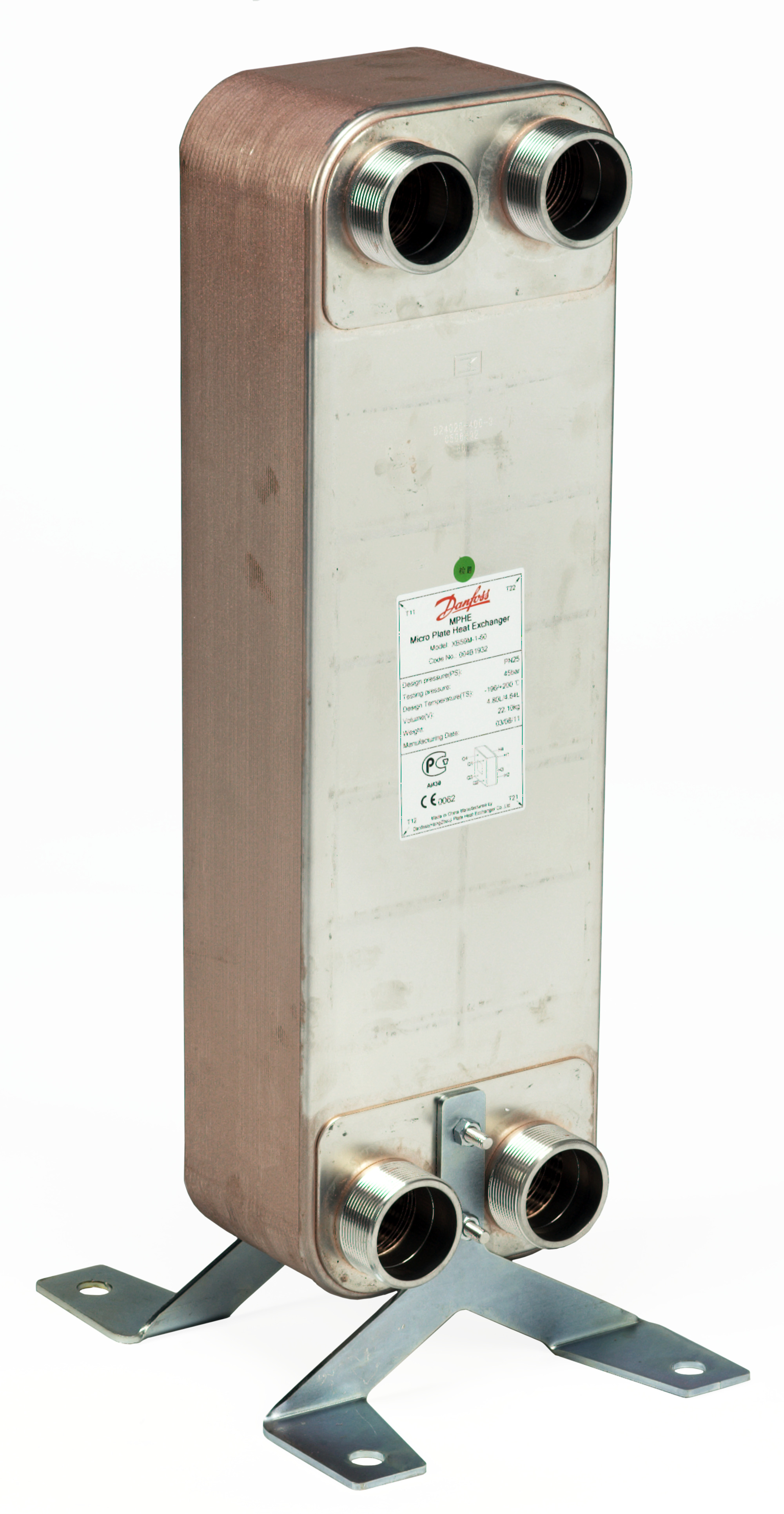 Danfoss Паяный пластинчатый теплообменник серии XB59M XB 59M-1-30 Паяный ТО 004B1920  - Вид №1