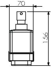 11921A Дозатор подвесной цвет хром LANGBERGER ALSTER - Вид №3
