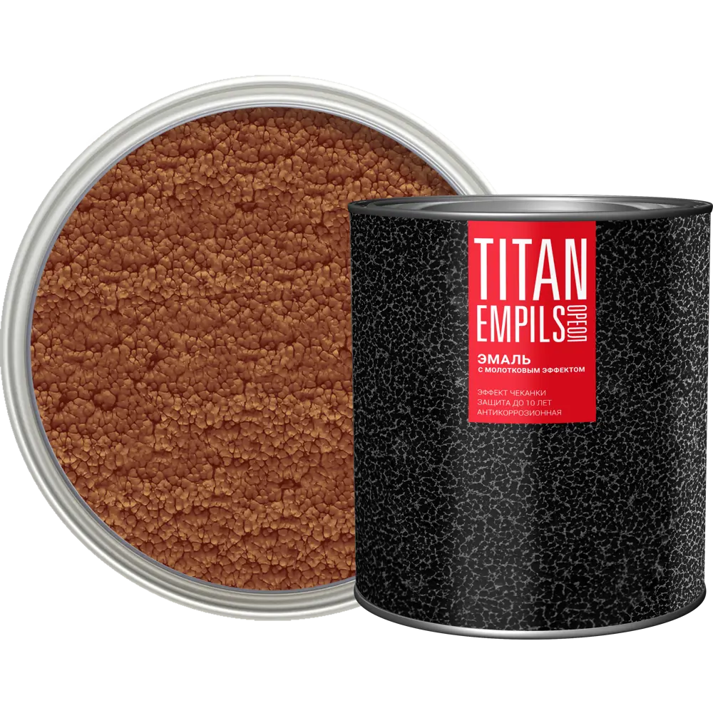Грунт-эмаль 3 в 1 Ореол Titan молотковая цвет медный 2.5 кг STLM-2058649