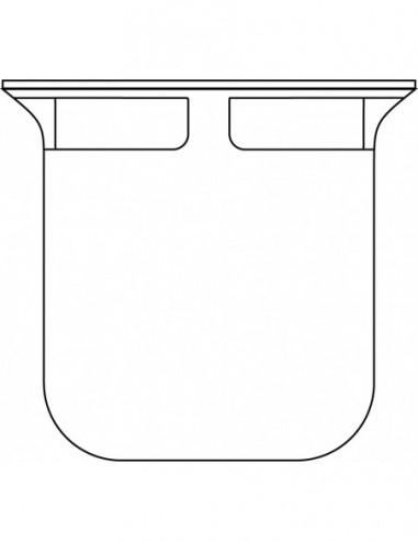 062100 001 00  Чашка для слива душевого поддона с отверстием Д. 90 мм, пластмасса Valentin Белый  - Вид №2