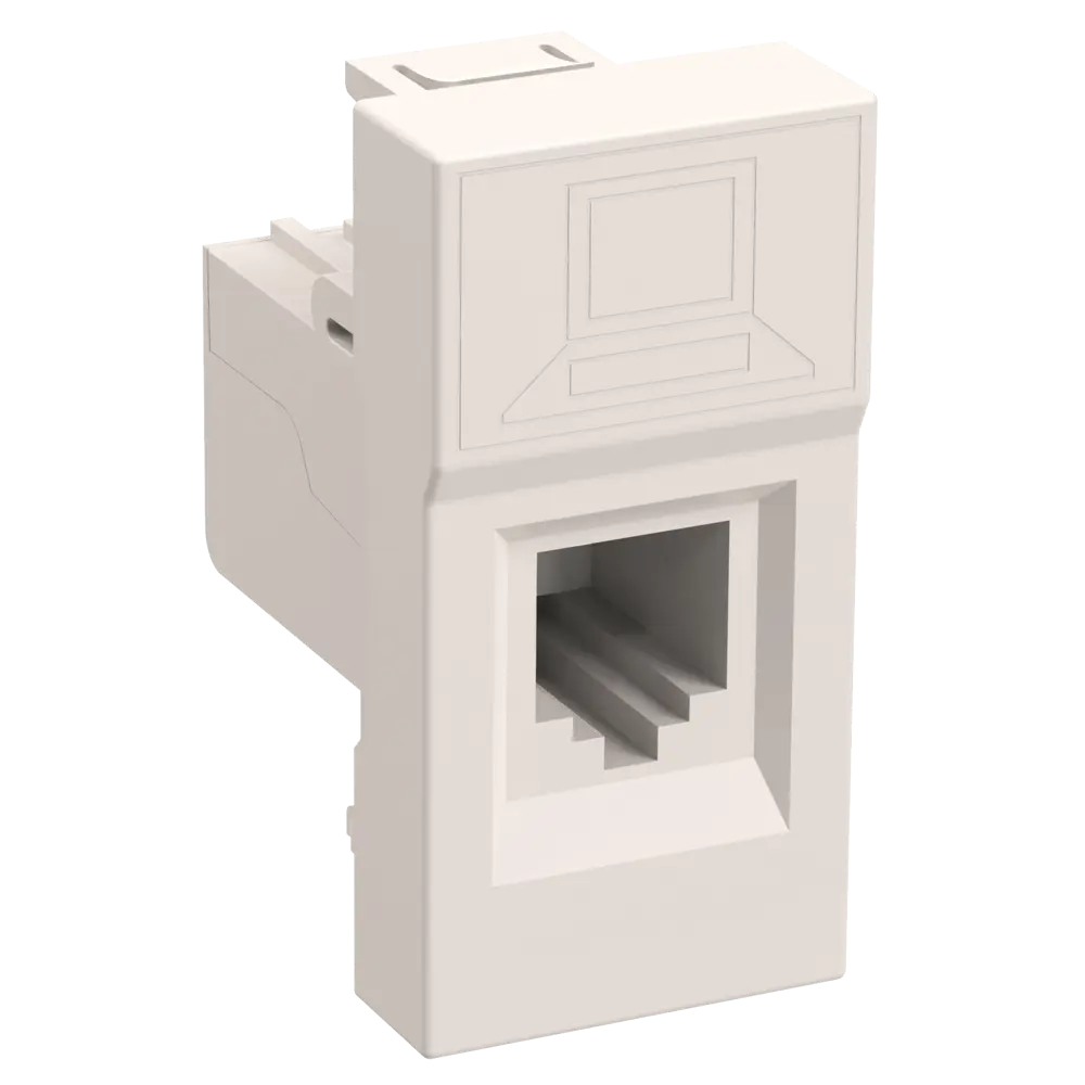 Розетка накладная Iek компьютерная RJ45 на 1 модуль, цвет белый 82209877 STLM-2047562 