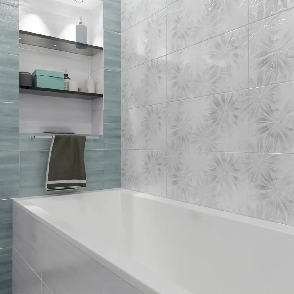 Настенная плитка Нефрит-Керамика Довиль 30×60 см серый принт 89232615 STLM-0946081