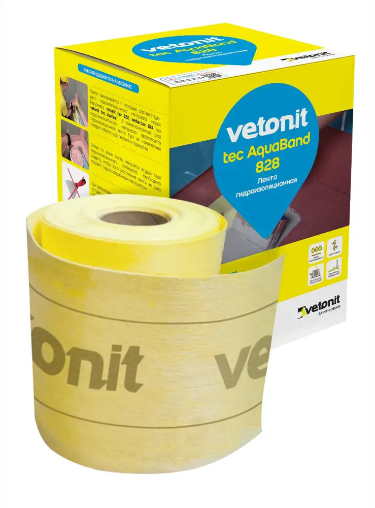 Гидроизоляционная лента VETONIT для герметизации швов и примыканий 82971376