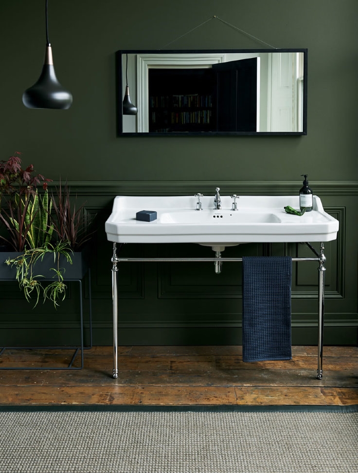 B19 1TH, T51 CHR Напольная раковина стоящая овальная Burlington EDWARDIAN - Вид №2