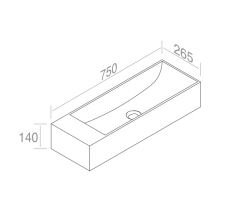 L261T3RPV0.100 Накладная раковина прямоугольная A. e T. Italia THIN Белый глянцевый AeT ITALIA - Вид №1