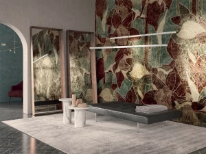 Inkiostro Bianco Обои сусальное золото с цветочными мотивами Goldenwall 2020 Inkdpij2001,2