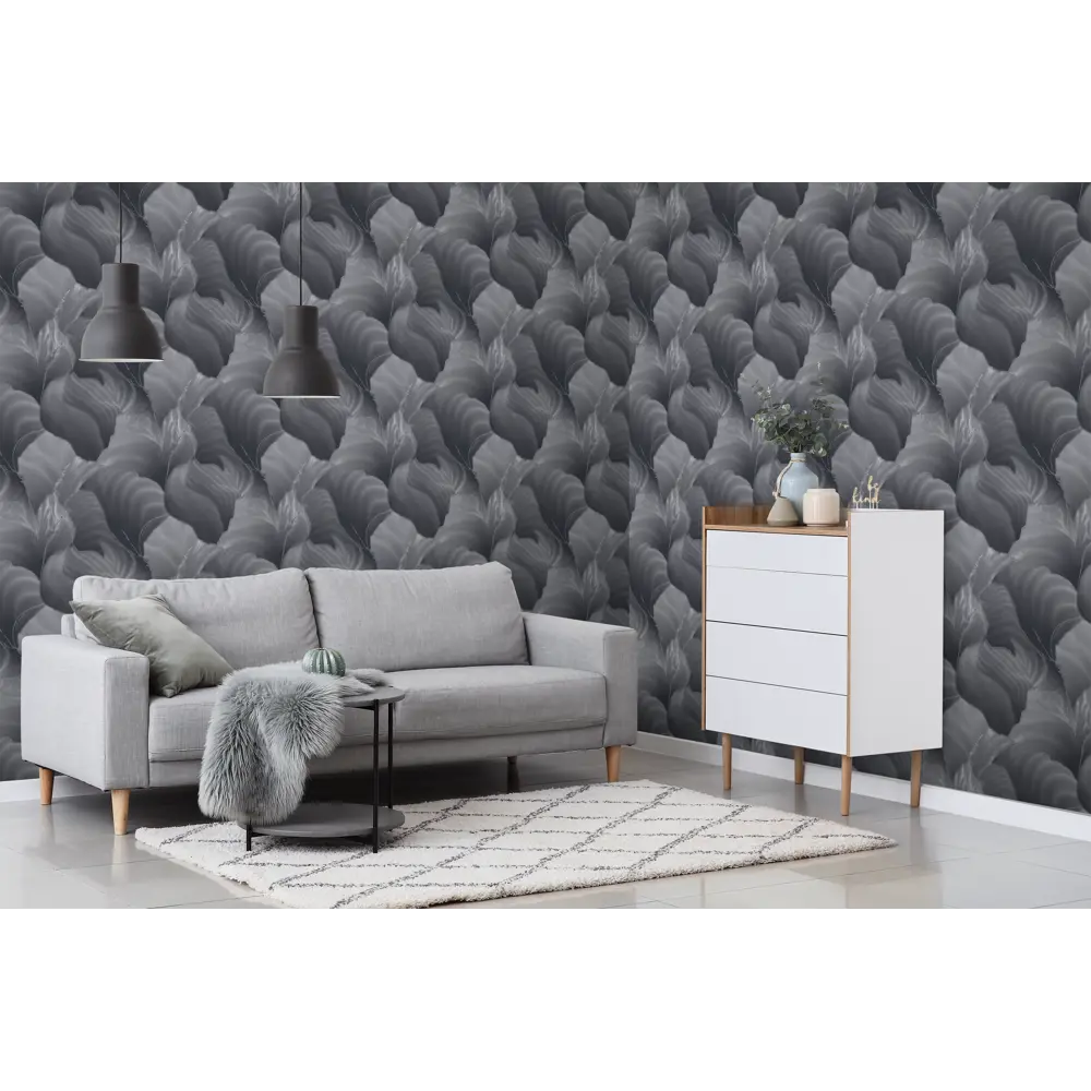 Обои флизелиновые Ateliero Zefir темно-серые 1.06 м At588439 STLM-2067545 - Вид №5