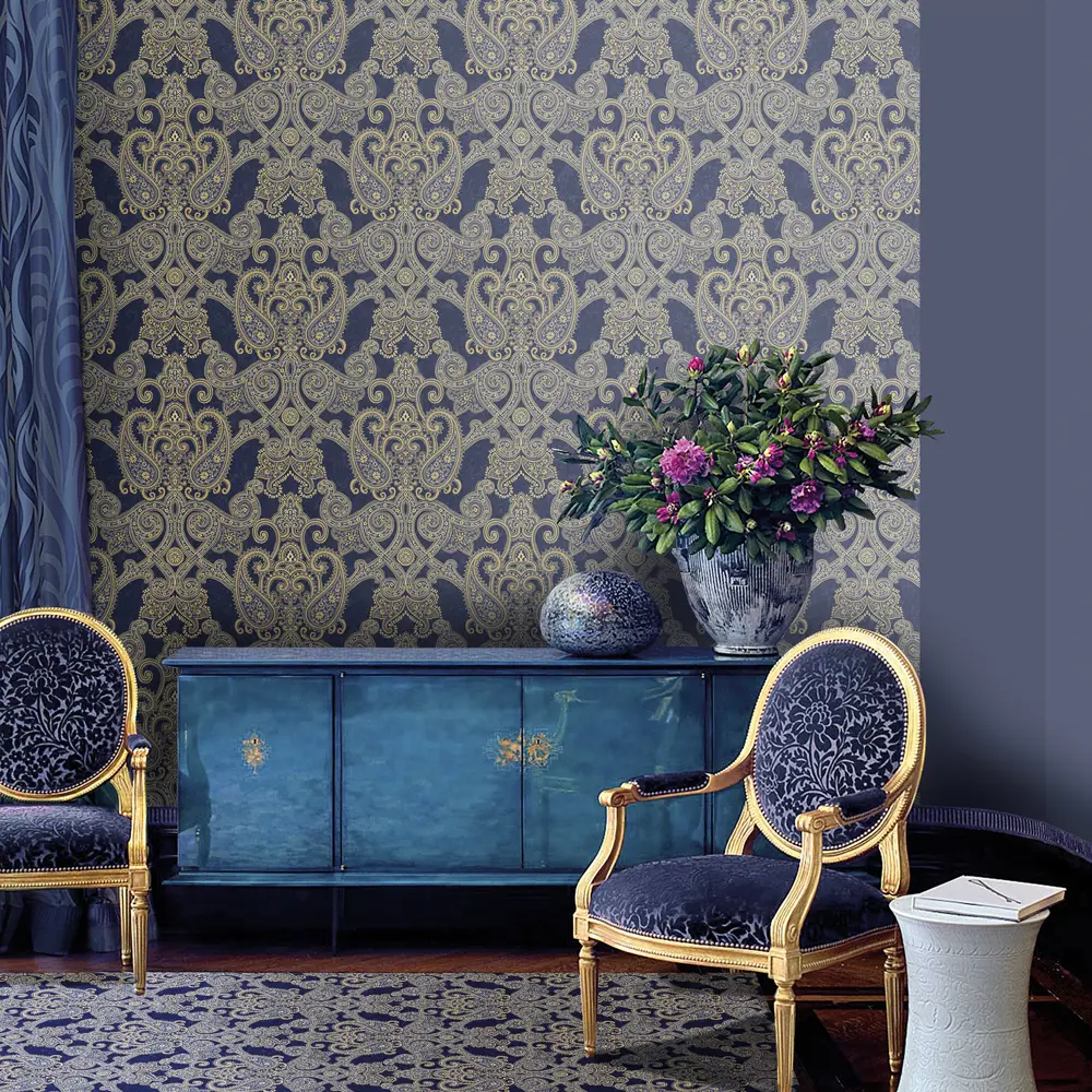 Обои флизелиновые Erismann Elegance синие 1.06 м 4562-6 STLM-2097410 - Вид №2