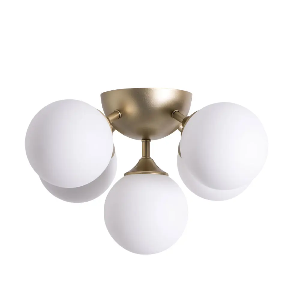 Люстра потолочная Arte Lamp Fobos, 5 ламп, 15 м², цвет золотистый 82717044 STLM-2163442 