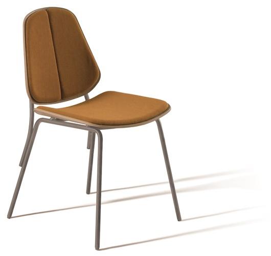 Capdell Стул из стали и дерева со встроенной подушкой Col sun-id-1489679 - Вид №6