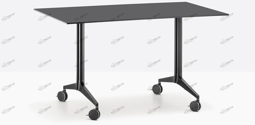 Pedrali Прямоугольный складной металлический стол на колесиках sun-id-1436672