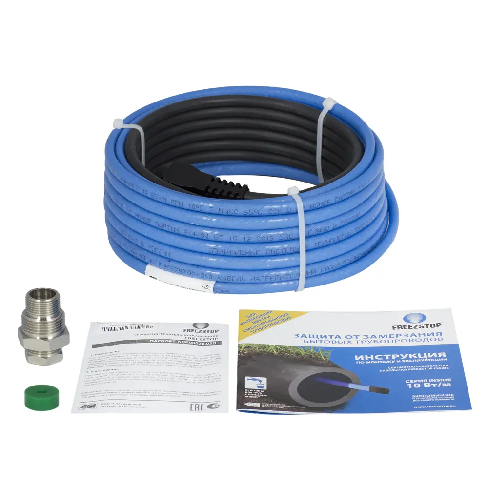 Саморегулирующийся кабель Freezstop для защиты труб от замерзания 8 м 14330748 STLM-1578619 - Вид №1