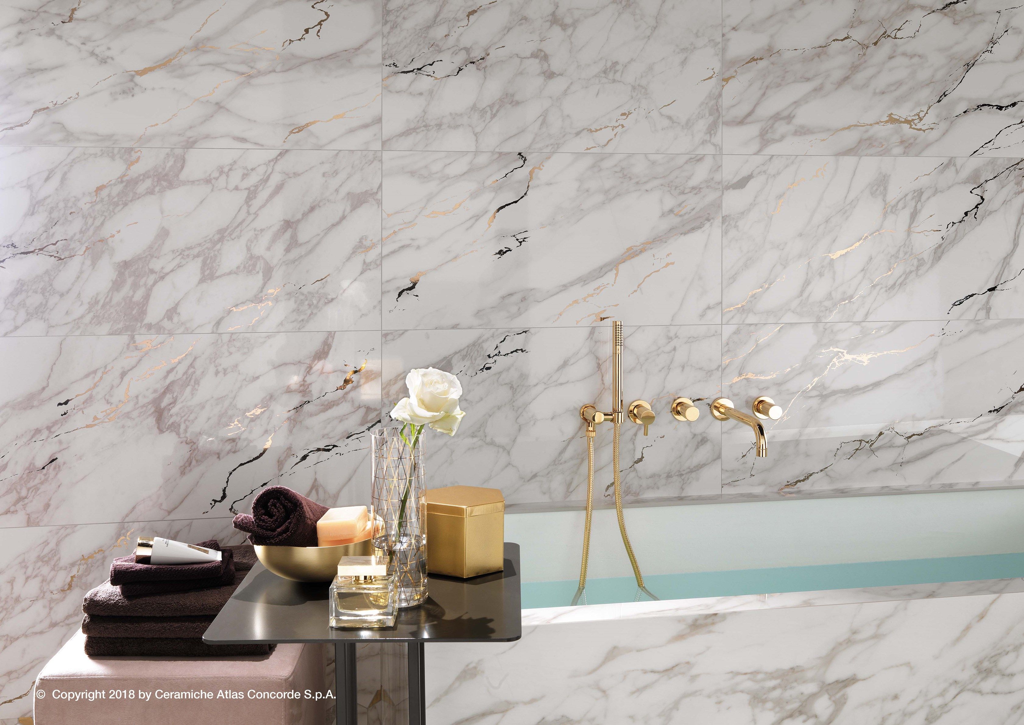Белое керамическое покрытие с эффектом мрамора Atlas Concorde Marvel Edge ARCH-00064701 - Вид №19