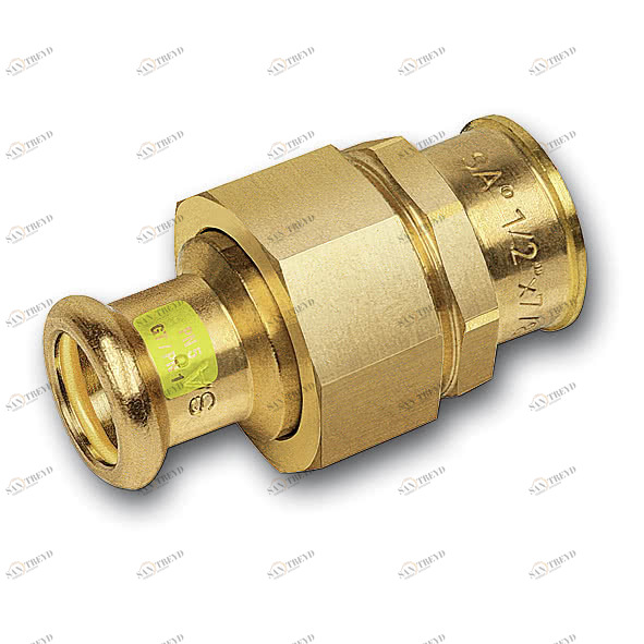 1113402234 SANHA 11340G пресс-фитинг газ, бронза, сгон самоуплот. ВПр-ВР 22x3/4 мм 