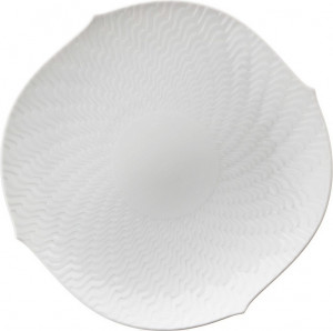 90890 Meissen Блюдце 19см "Игра волн, рельеф, белый" Фарфор, Керамика