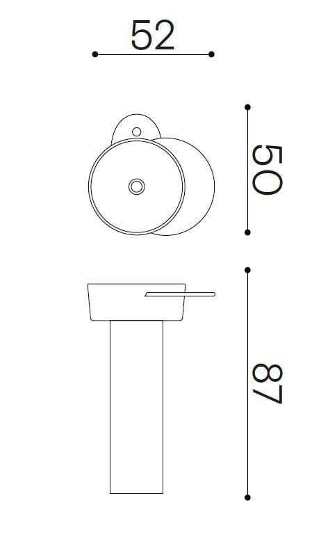 Круглый умывальник Livingtec® на колонне Ex.T плато ARCH-00071298 - Вид №7