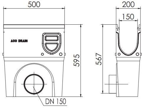 ACO PASSAVANT Сливная яма из полимербетона Aco drain® monoblock pd 416990 - Вид №1