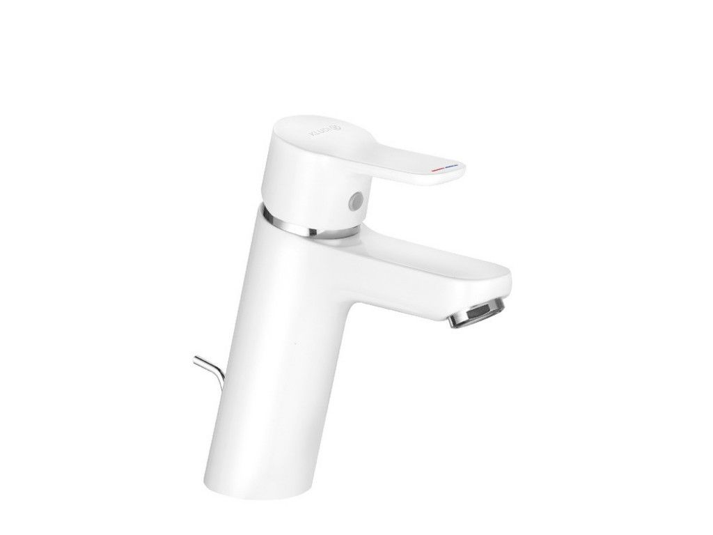 372909165 однорычажный смеситель на умывальник 100 DN 15 KLUDI PURE&EASY белый/хром 