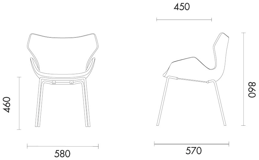 Grado Design Стул из ткани с подлокотниками Wings Win-ch-02 - Вид №5