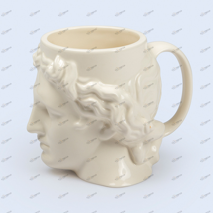 Кружка белая керамическая Hestia DOIY ДИЗАЙНЕРСКИЕ 00-3871472 Белый 