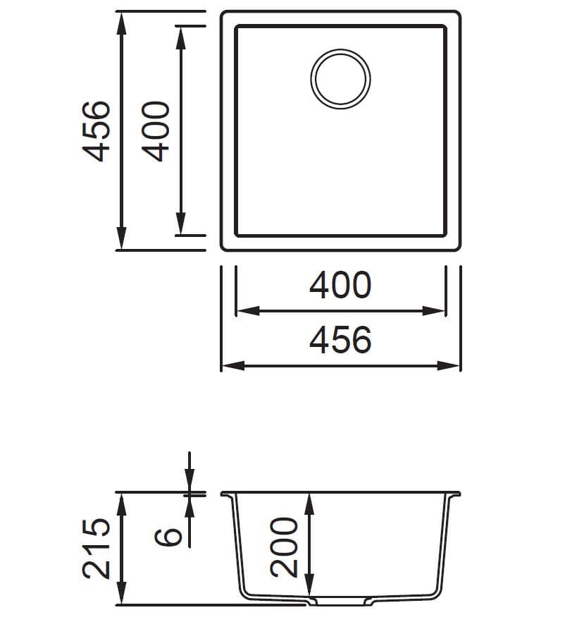 Раковина с одной чашей в Кератеке Elleci элитная кухня ARCH-00108708 - Вид №4