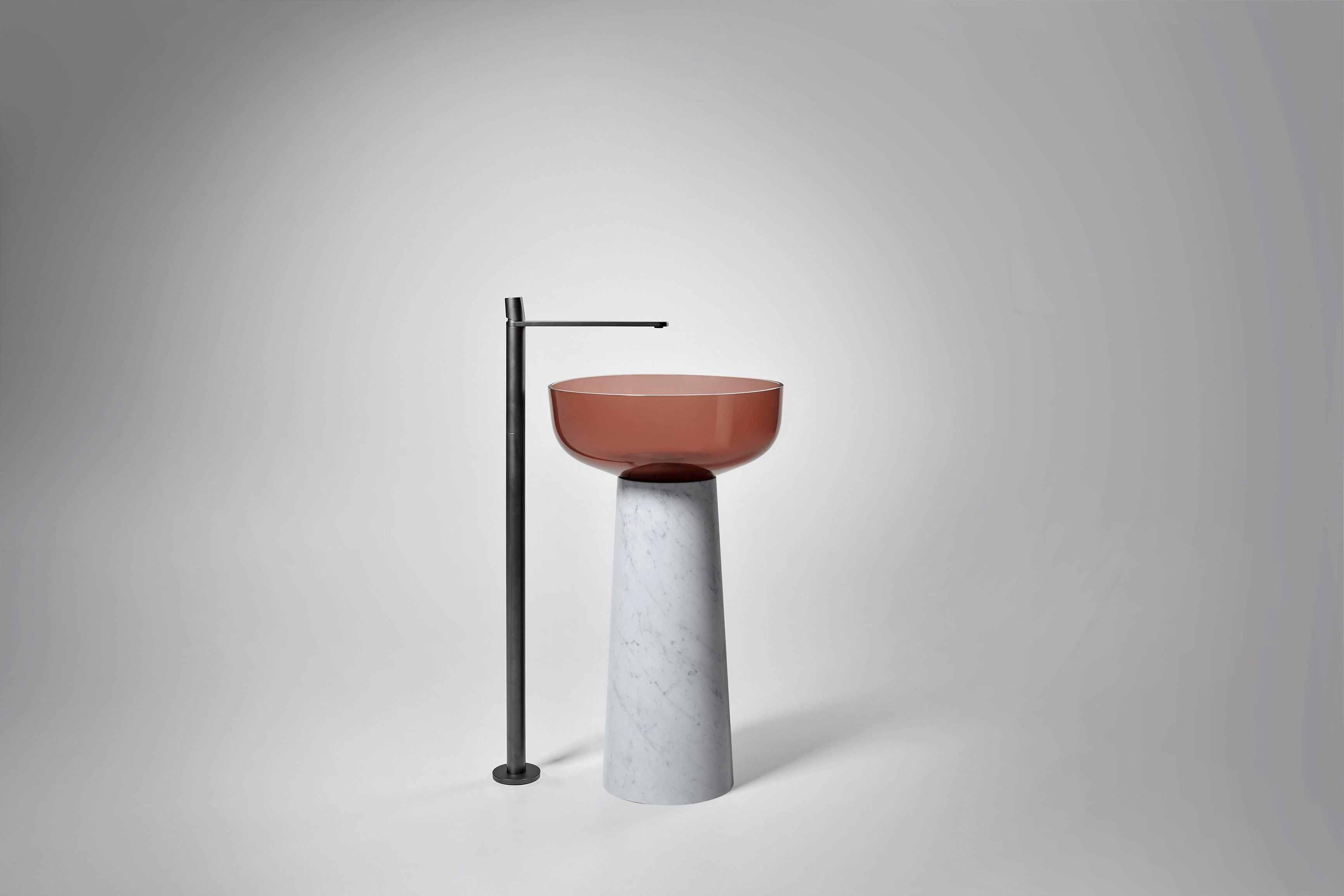 Каррарский мрамор отдельно стоящий круглый умывальник Antoniolupi ALBUME10 + ALBUME21 ARCH-00067725 - Вид №15