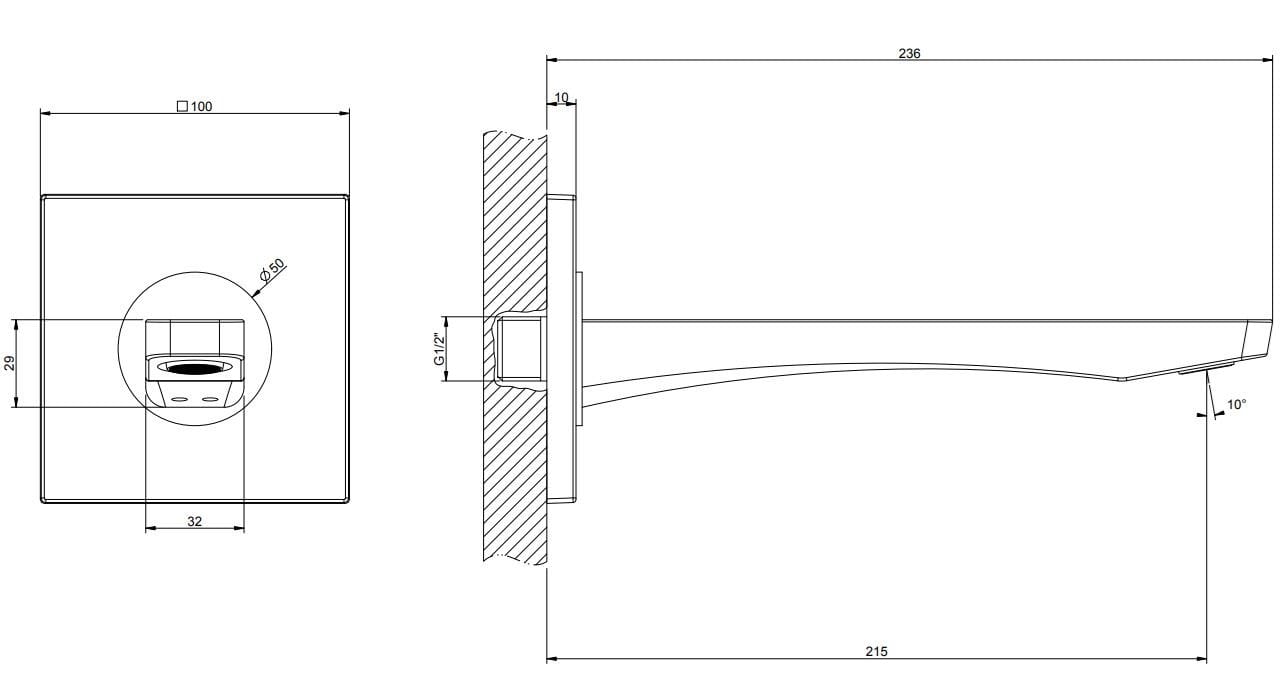 Латунный дозирующий носик с пластиной Gessi рельеф ARCH-00097198 - Вид №1