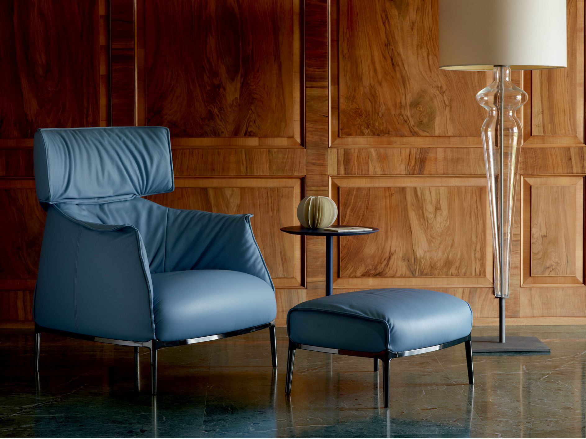 Кожаная подставка для ног Poltrona Frau коллекция-диваны и кресла ARCH-00095579 - Вид №3