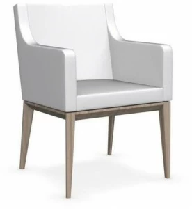 Calligaris Кожаное кресло с подлокотниками Bess Cs/1473-lh