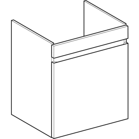 501.904.01.1 Шкафчик для раковины Geberit Renova Plan, с одним выдвижным ящиком и одним внутренним выдвижным ящиком Geberit  - Вид №31