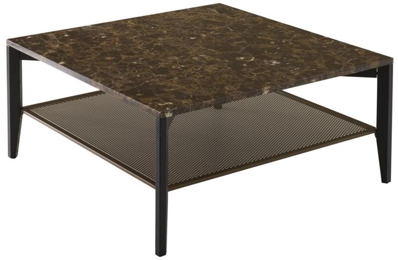 Ligne Roset Квадратный мраморный журнальный столик  19960256-19960257  - Вид №1