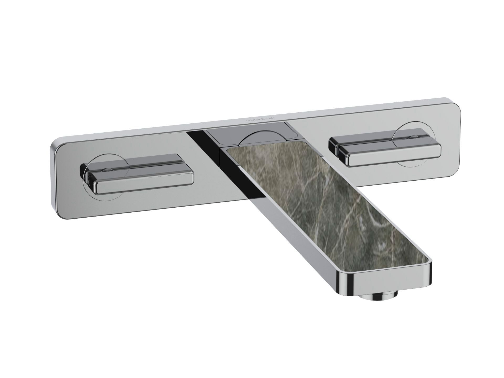 Настенный смеситель для раковины с 3 отверстиями без слива GUGLIELMI RUBINETTERIE GZero ARCH-00001726 - Вид №2