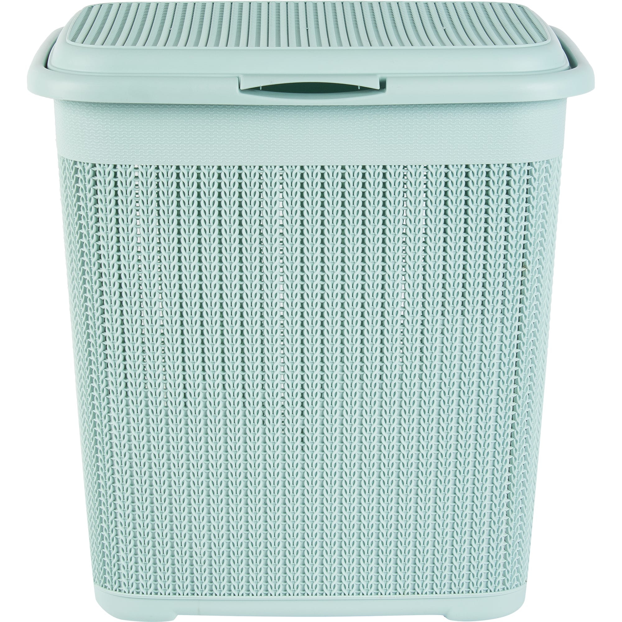 82291332 Корзина для белья 40 л цвет морской волны ВЯЗАНИЕ Santreyd  - Вид №1