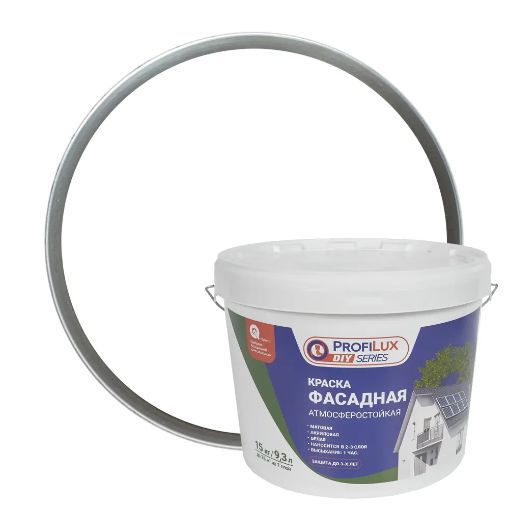 PROFILUX Фасадная матовая краска для наружных работ белого цвета 15 кг 82419185 STLM-0027015